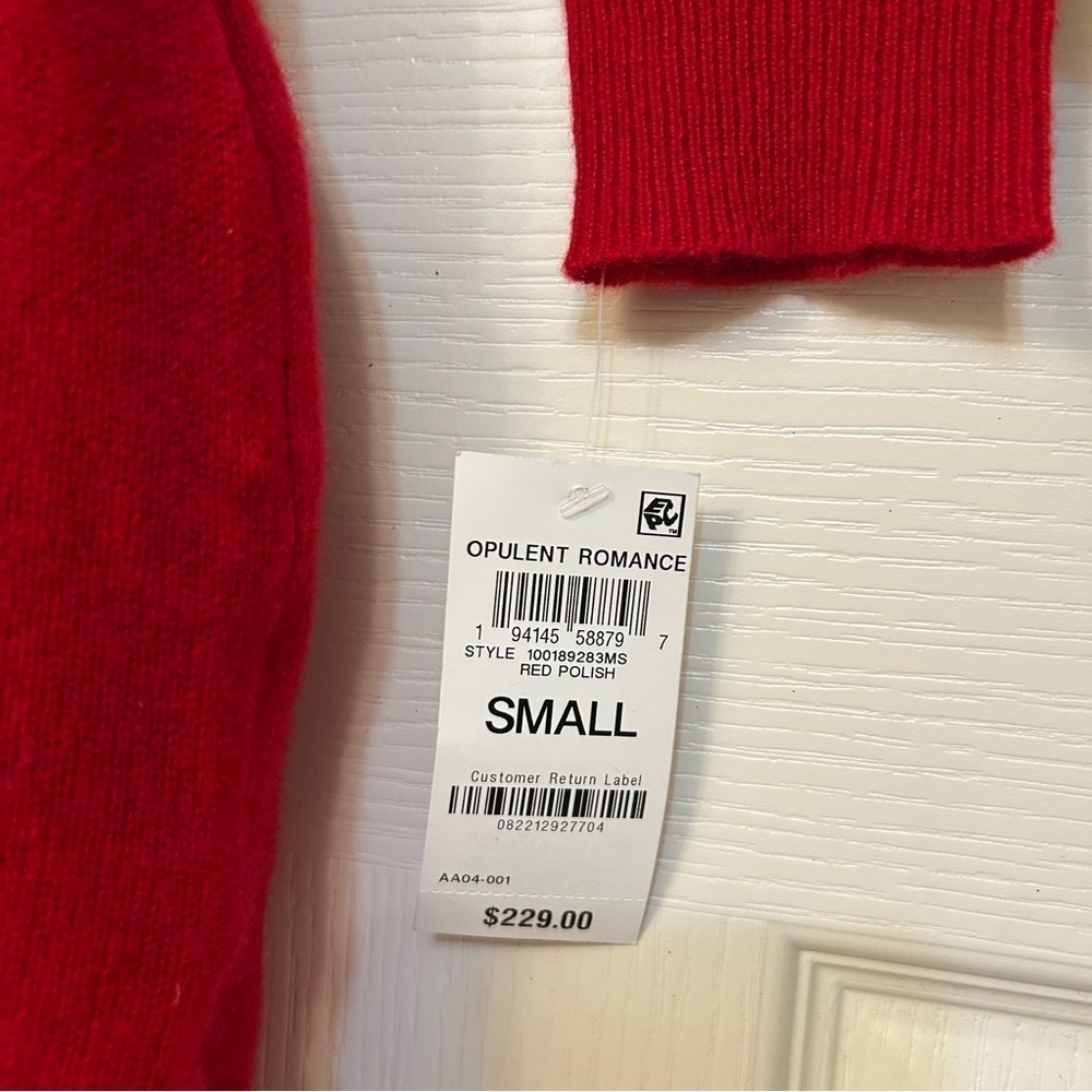 Charter Club Tie-Waist Longline 100% Cashmere Cardigan in Red Polish Size S - Picture 7 of 10